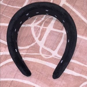 Lele Sadoughi padded ribbed black headband